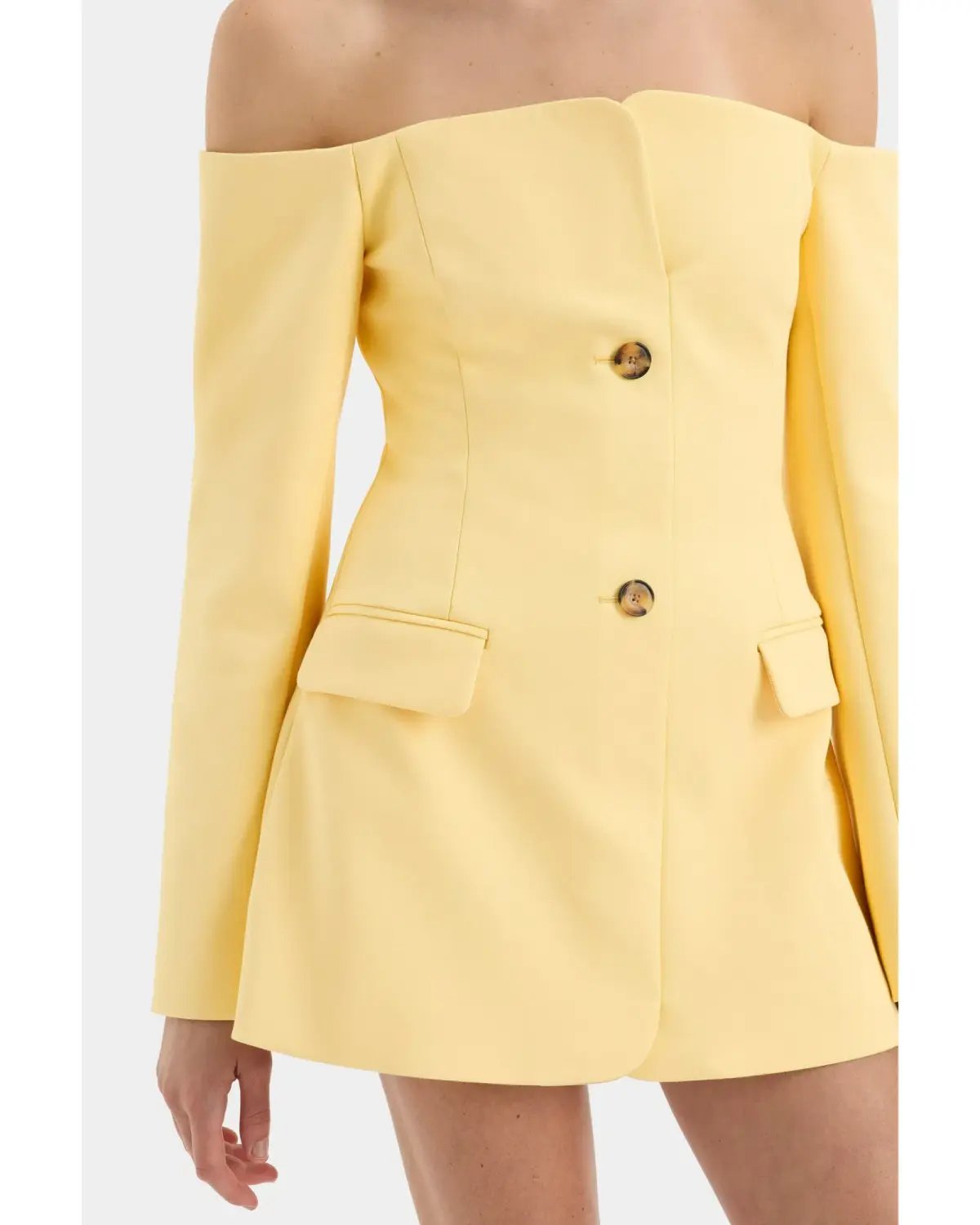 Sir the Label Sandrine Mini Dress in Limone Yellow Size 4 / AU 14 photo 2