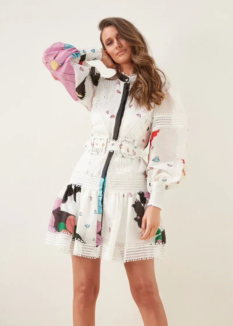 Mackenzie Mode Monarch Mini Dress Print Size 6 photo 3