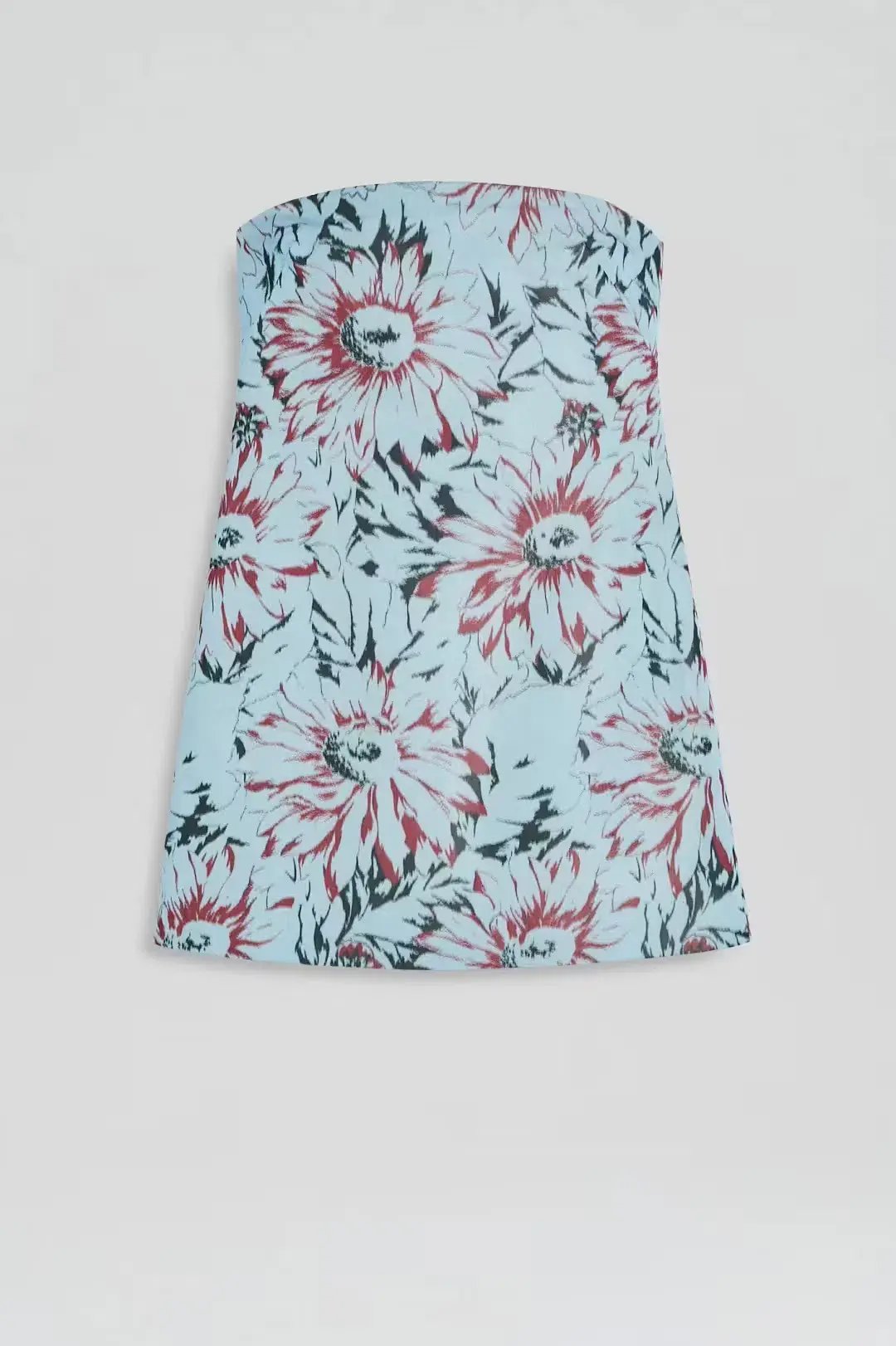Scanlan Theodore Floral Taffeta Mini Dress in Ice Blue Size 6/XS photo 5