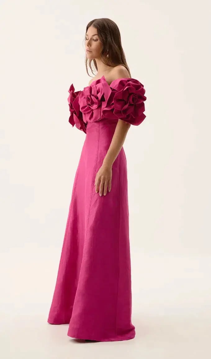 Aje Etta Gown Magenta Size 12 photo 5