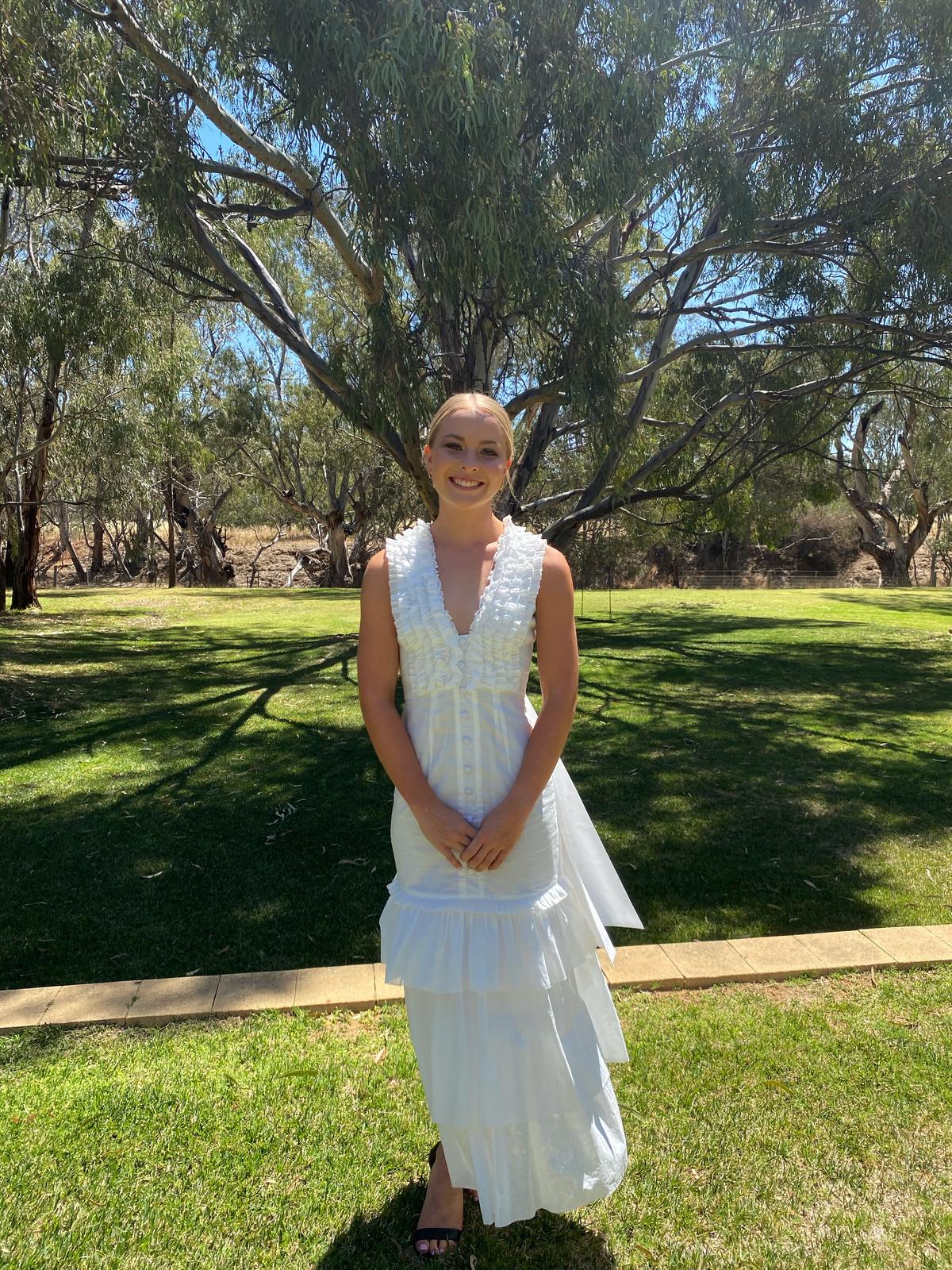 Joslin White Stacey Cotton Dress White Size 6 photo 3