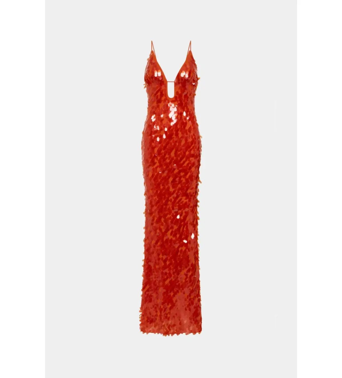Misha Sapphire Sequin Maxi Dress Red Size 6 photo 6