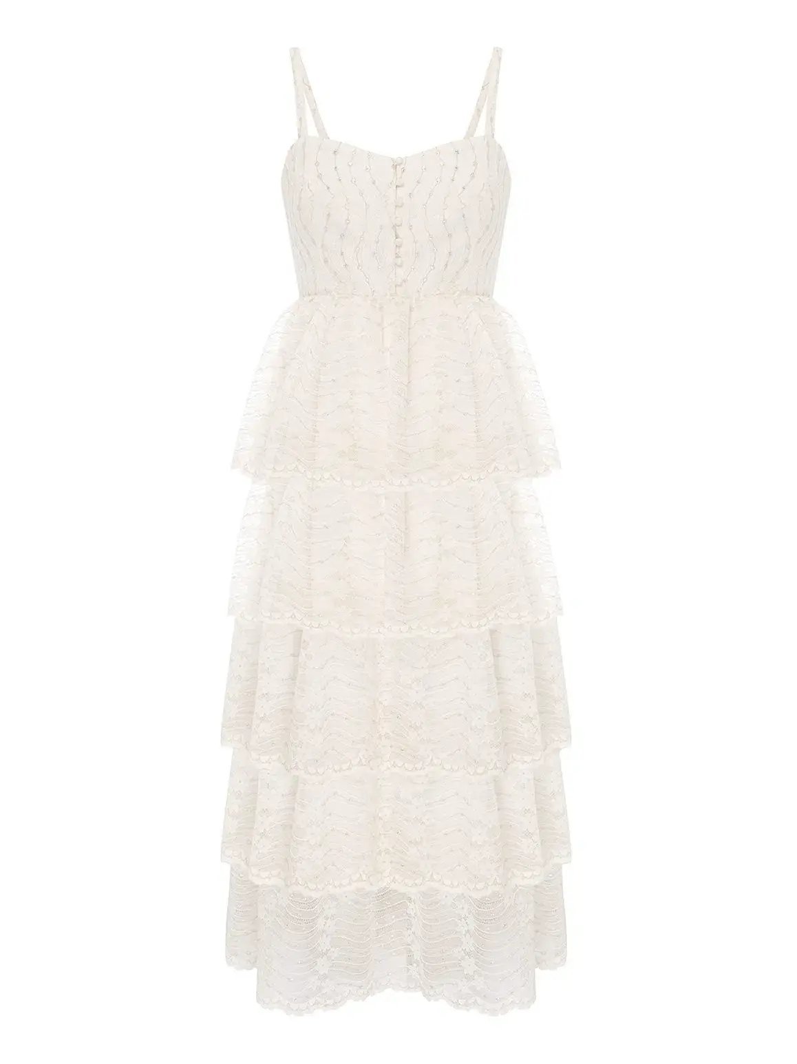 Alice McCall Creme Moonstruck Midi Dress Cream Size 12 photo 6
