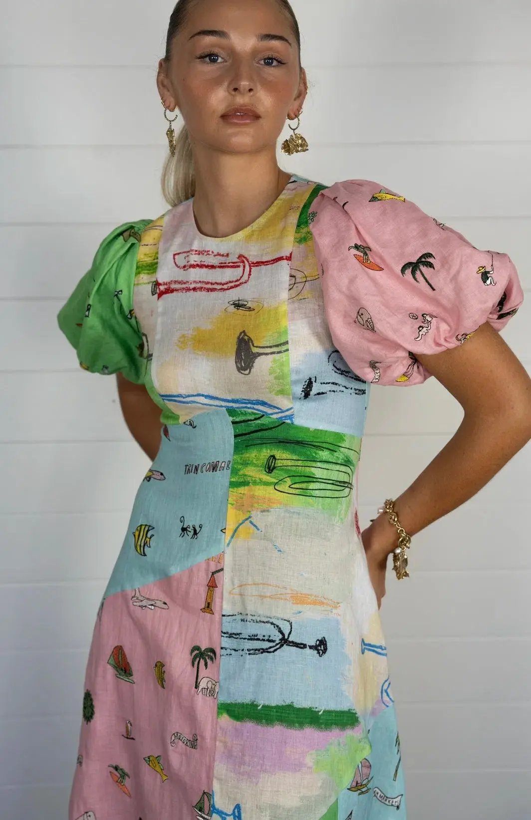 Alemais Jet Midi Dress Multi/Print Size 8 photo 4