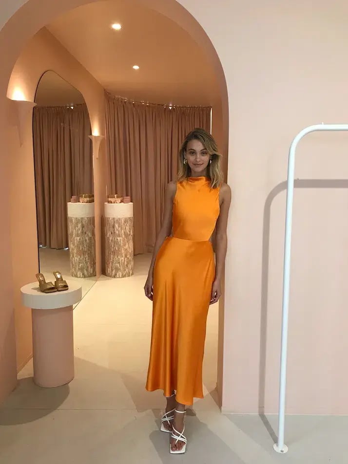Bec & Bridge Seraphine Cut Out Midi Dress in Tangerine Orange Size 8 photo 2