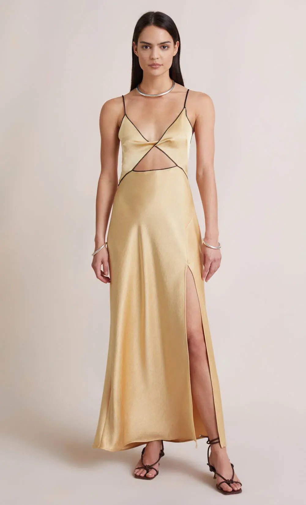 Bec & Bridge Hazel Maxi Dress Wheat Yellow Size 8 photo 4