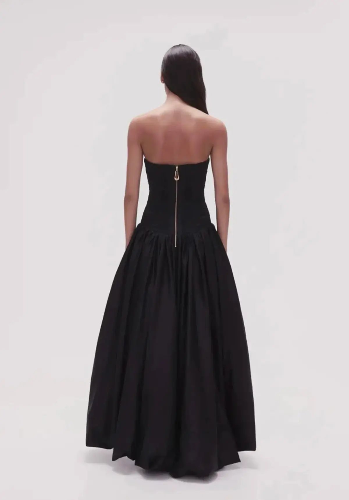 AJE Violette Bubble Hem Maxi Dress Black Size 12 photo 3