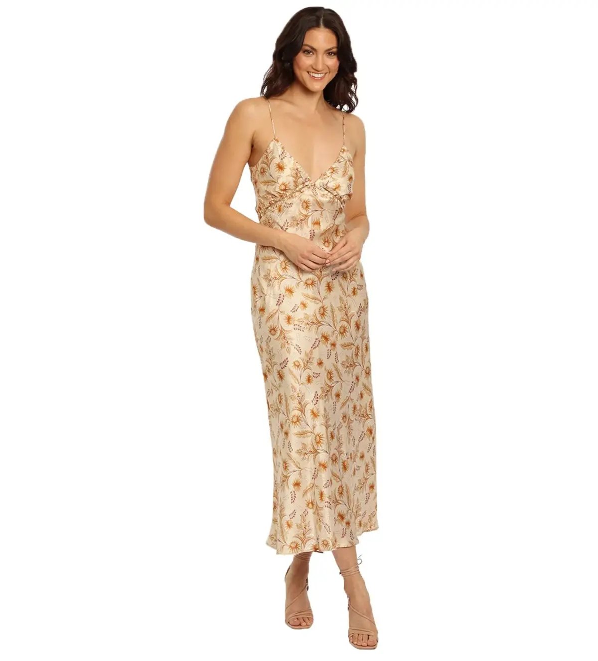 Bec & Bridge Fleetwood Midi Dress Cream Floral Size 8 photo 2