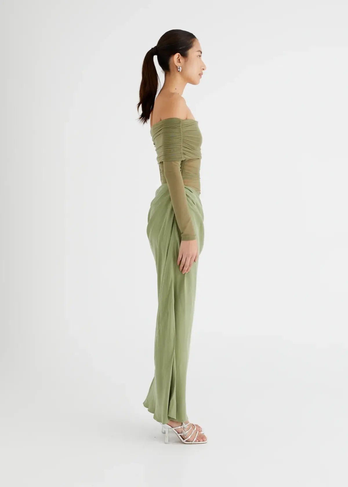 BENNI Yasmin Maxi Dress in Pistachio Size 8 photo 4