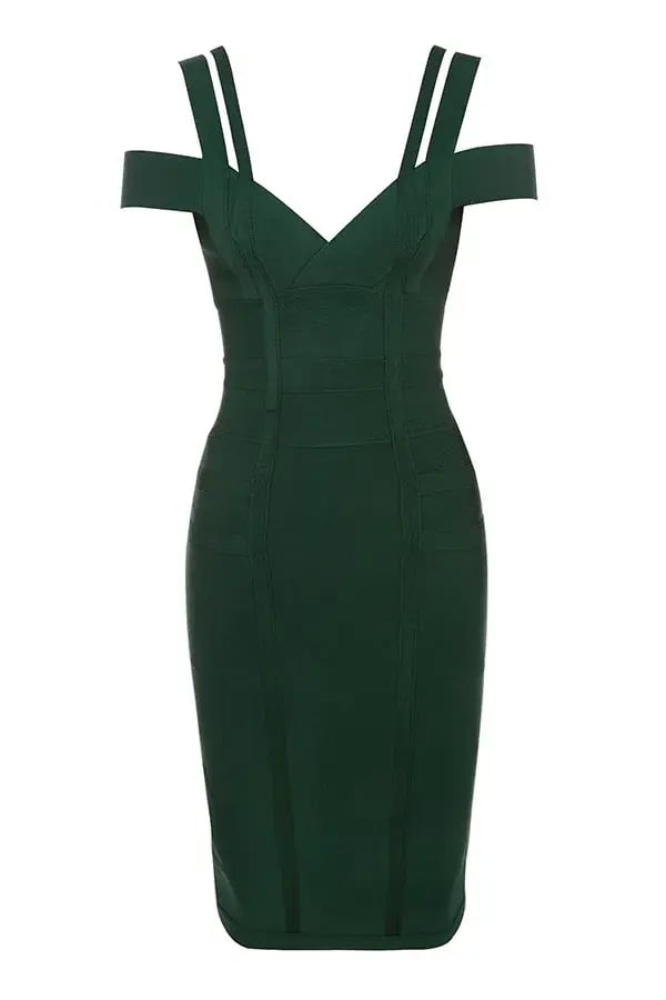 House of CB Mimi Midi Dress Green Size 8 photo 2