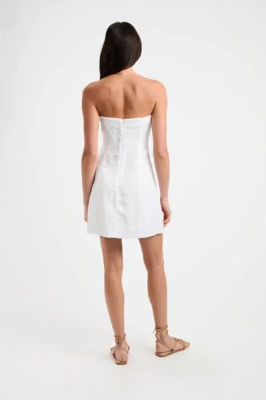 Kookai Palm Strapless Dress White Size 34 / AU 6 photo 2