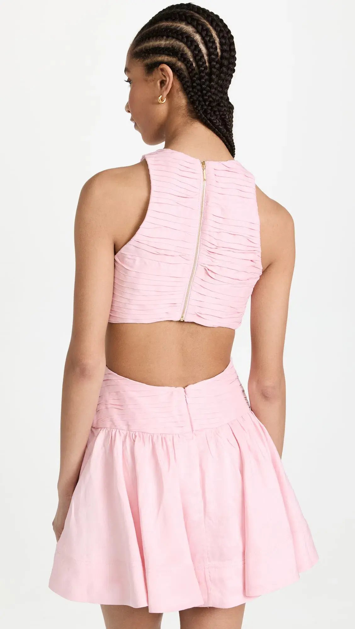 Aje Introspect Cut Out Mini Dress Pink Size 14 photo 3