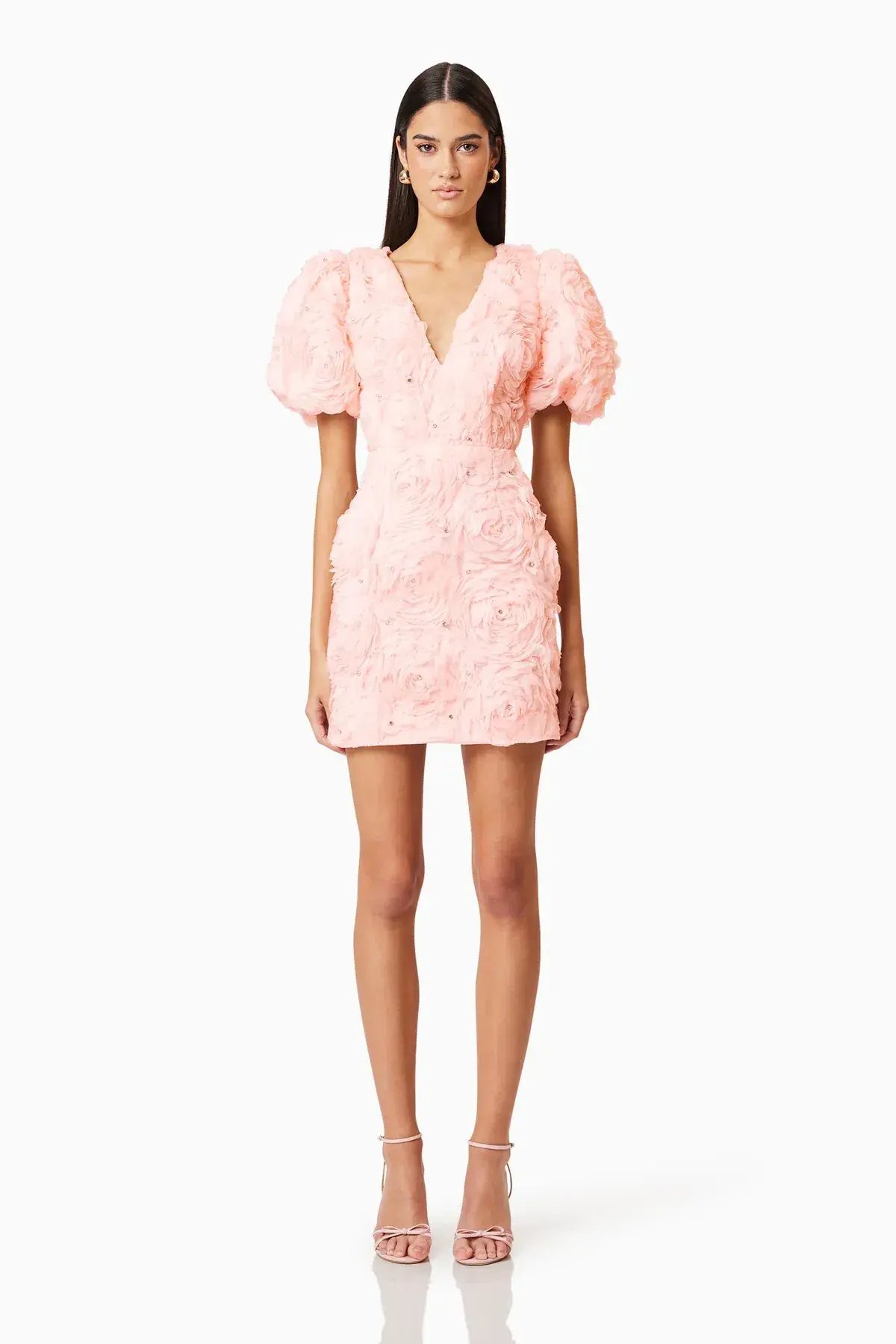 Elliatt Rosella 3D Mini Dress in Pink Size 10 photo 2