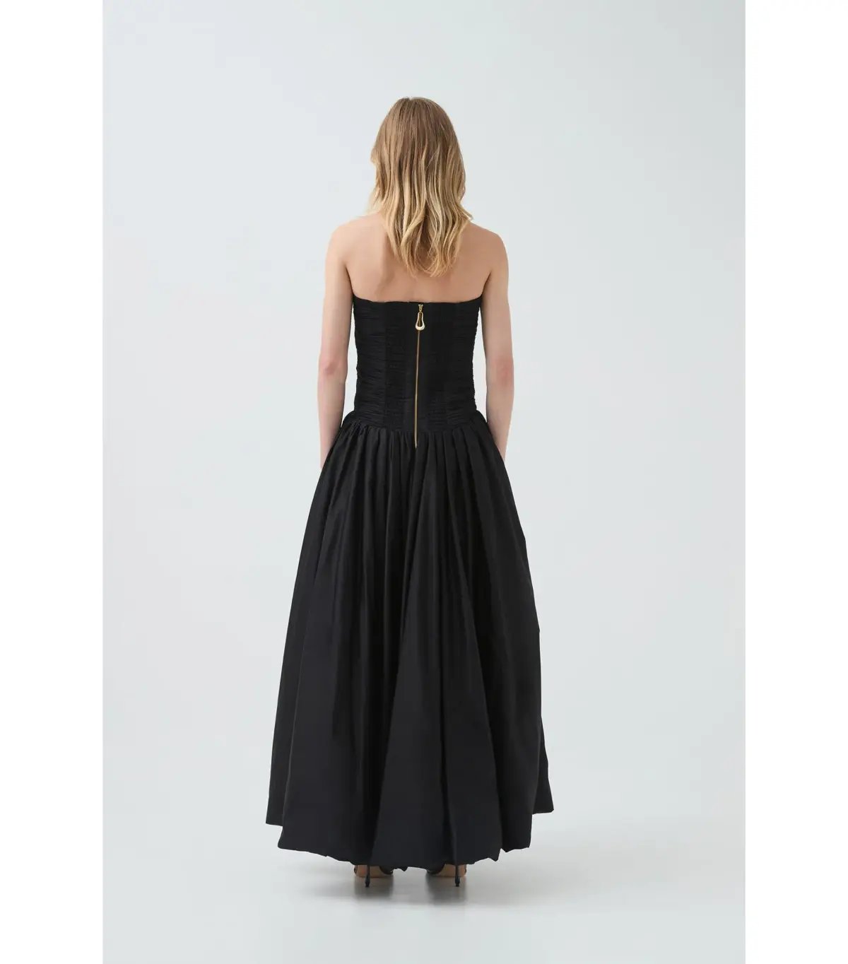 Aje Violette Bubble Hem Maxi Dress Black Size AU 6 photo 3