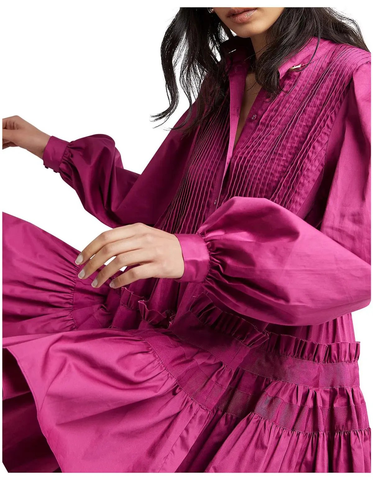 Aje Run Free Smock Mini Dress in Magenta Size AU 8 photo 3
