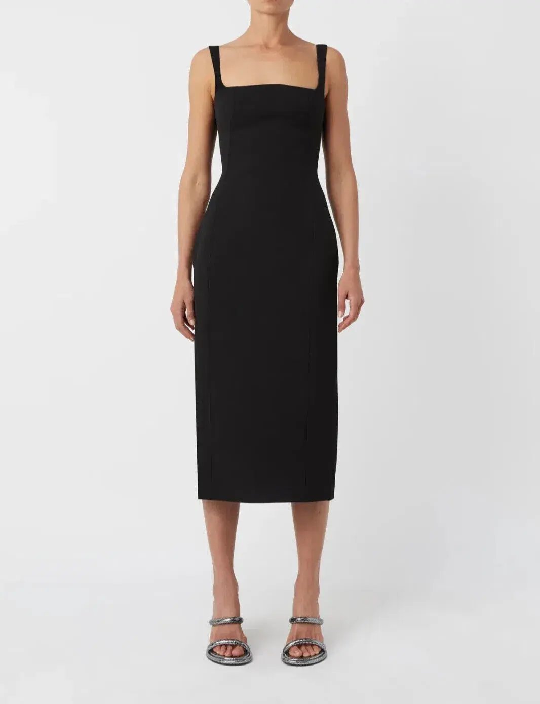 Camilla And Marc Ilona Midi Dress Black Size 12 photo 4