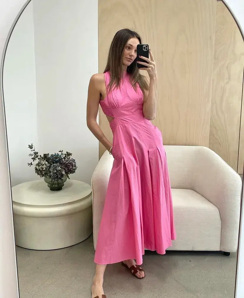 Camilla and Marc Vanderlin Maxi Dress Pink Size 6 photo 4