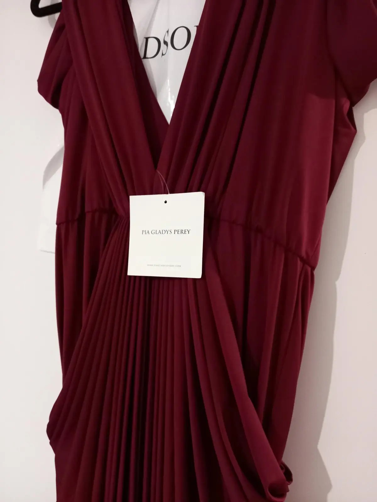 Pia Gladys Perey ' Darla' dress in red wine colour sz 14 (1 of 2) photo 2