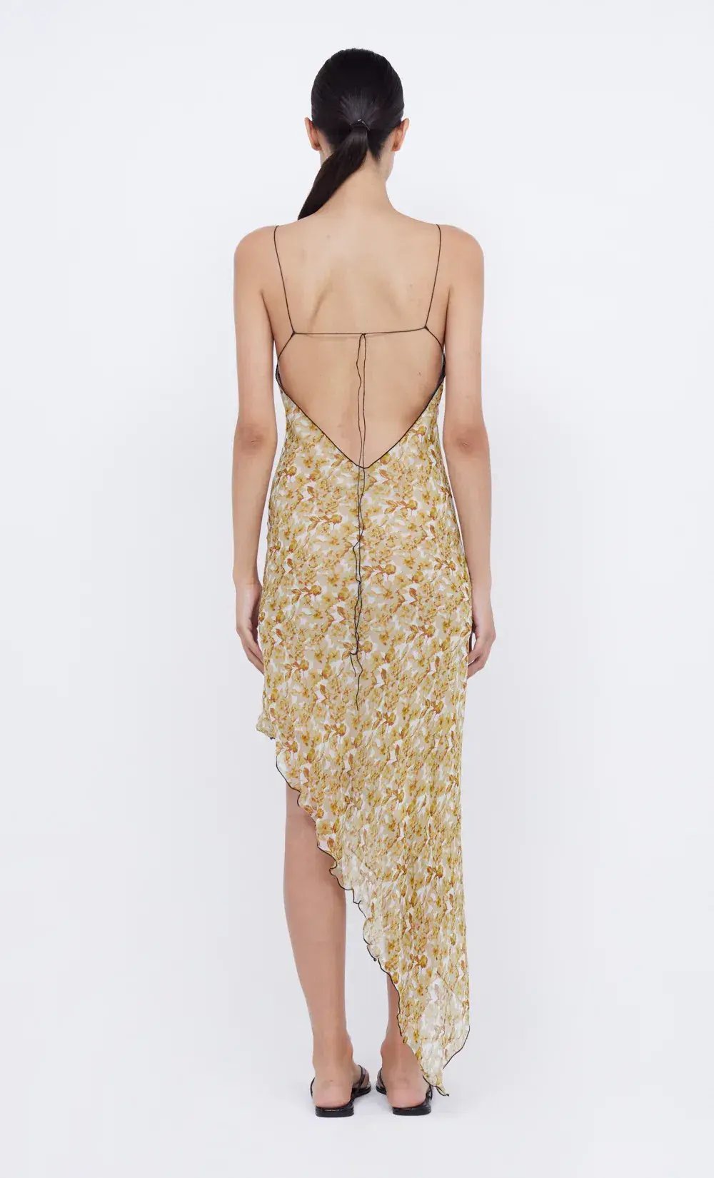 Bec & Bridge Florentine Asym Midi Dress Print Size 6 photo 2
