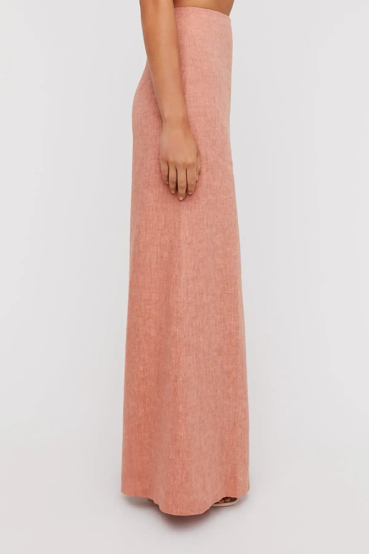 Scanlan Theodore Italian Linen Trouser And Turban Twist Top Set Pink Size 8 photo 2