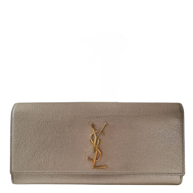 Saint Laurent Kate Silver Clutch photo 2