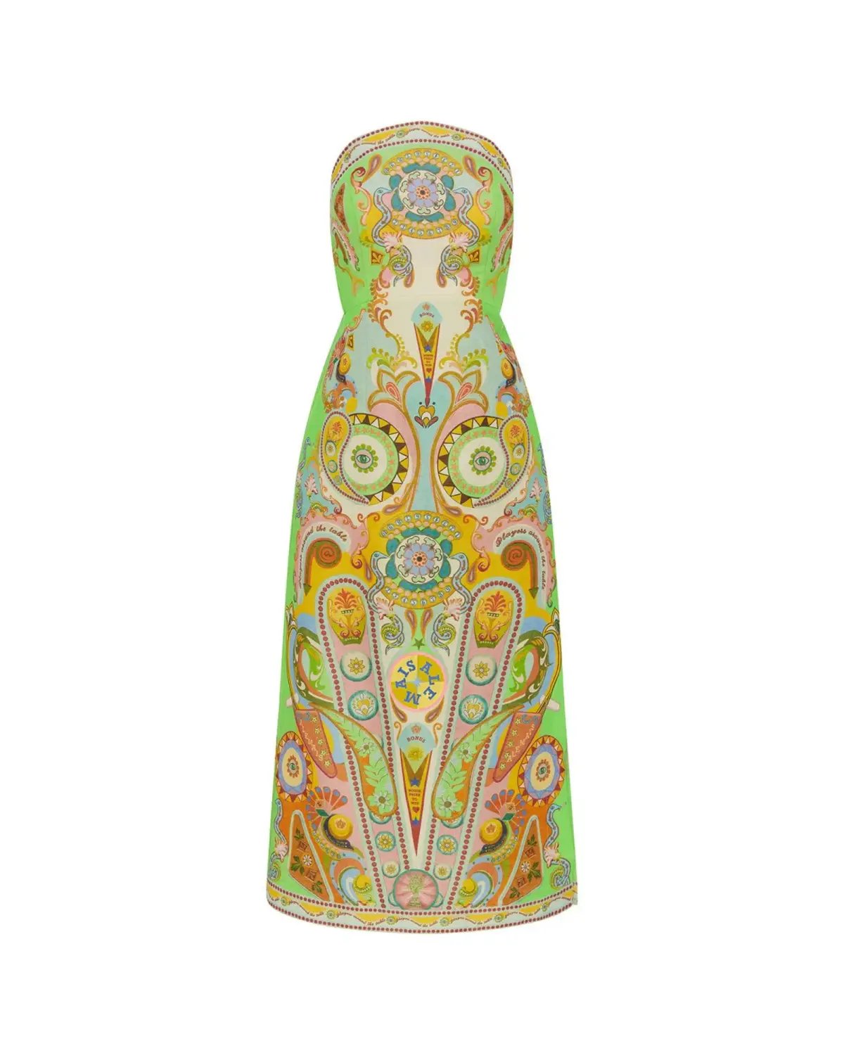 Alemais Pinball Bodice Midi Dress Print Size AU 6 photo 4