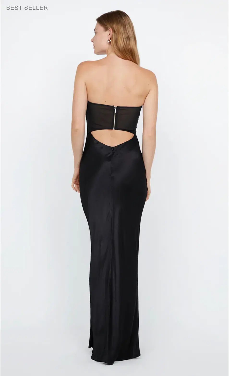 Bec & Bridge Halle Strapless Dress Maxi Black Size AU 8 photo 2