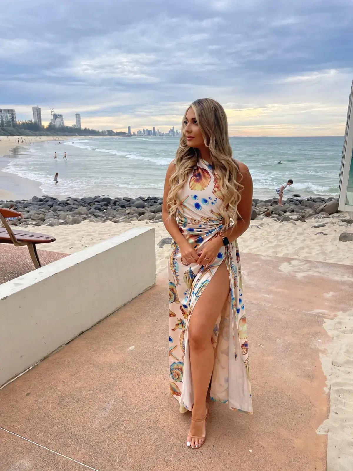 Sonya Moda Nour Seashell Maxi Dress Print Size 10 / M photo 3