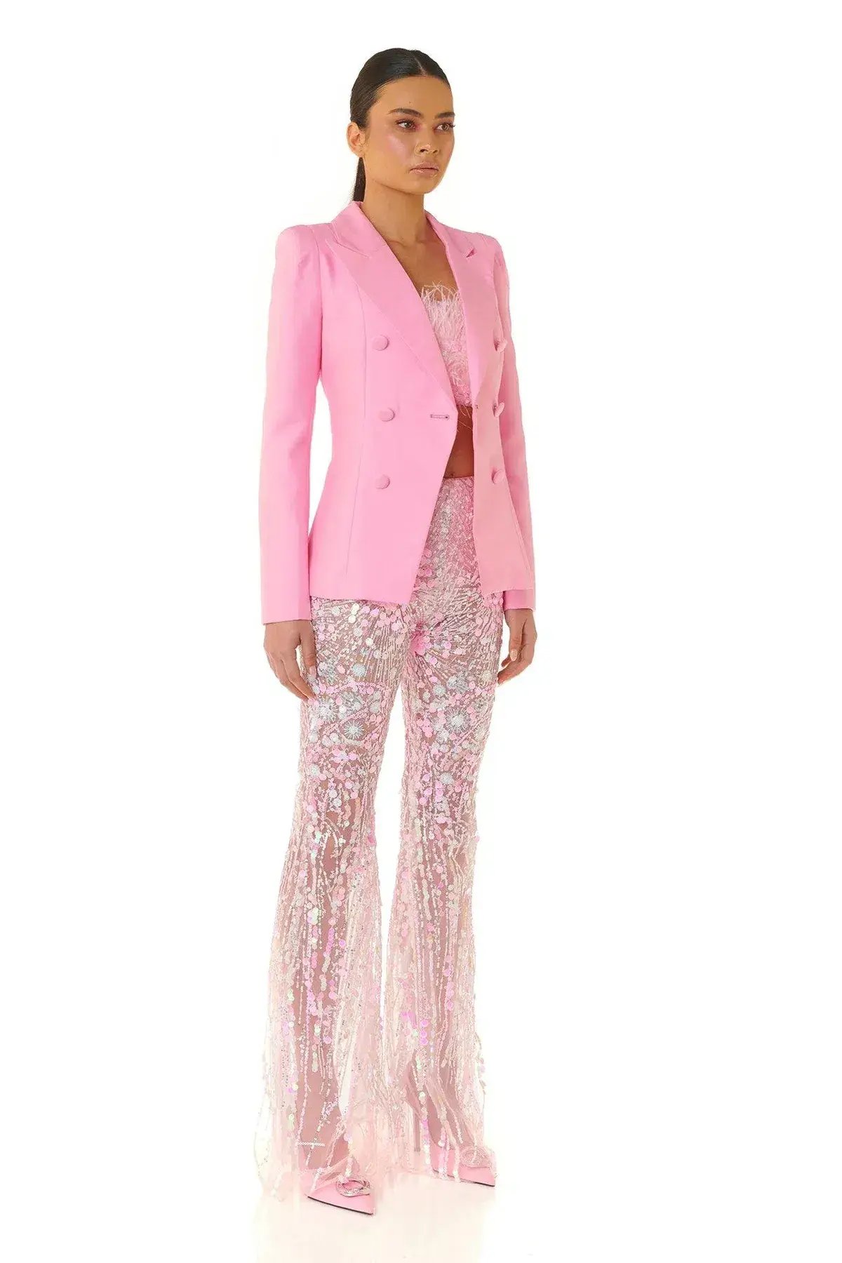 Eliya the Label Simone Blazer Pink Size L / AU 12 photo 5
