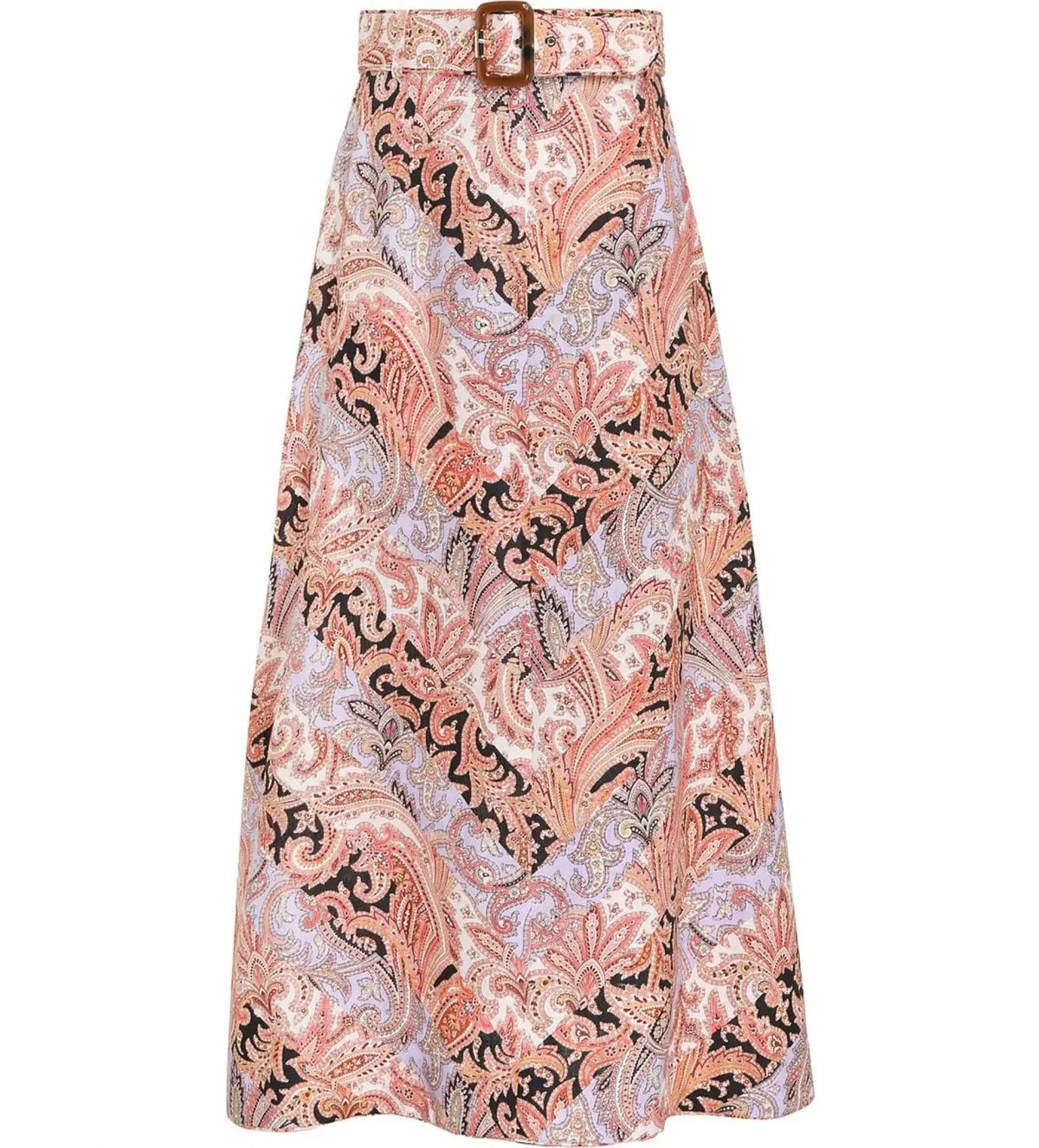 Zimmermann Botanica Chevron Midi Skirt in Chevron Paisley Size 1 AU 10 photo 4