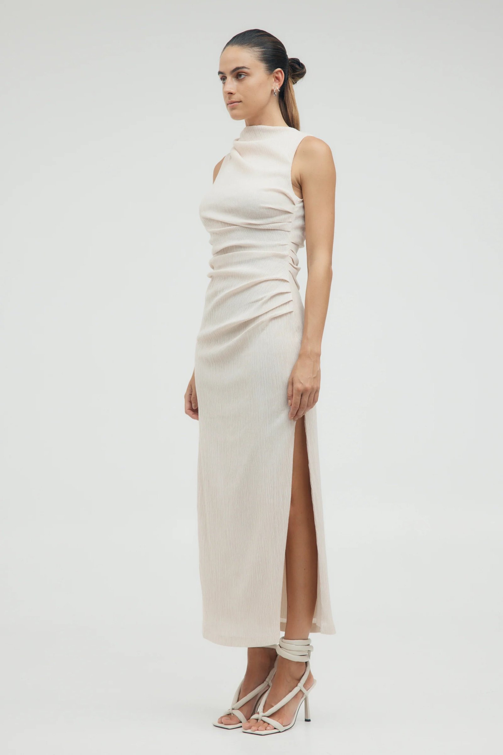 THIRD FORM ELECTRIC TUCKED MAXI TANK DRESS - BONE photo 2