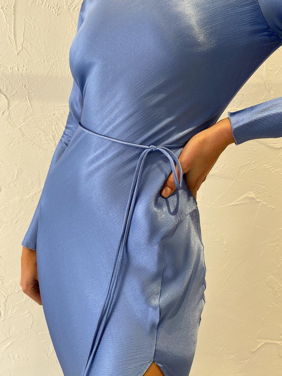 Bec & Bridge Delphine L/S Midi Dress Blue Size 10 photo 4