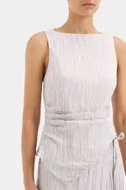 Sir The Label Ligera Top Size 0/Au 6 And Wrap Skirt Size 0p/Au 6P Set Silver photo 4