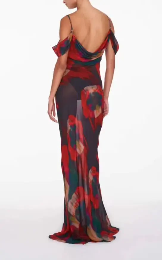 Rat & Boa Adriana Dress in Abstract Floral Print Size Medium / Size 10 photo 4