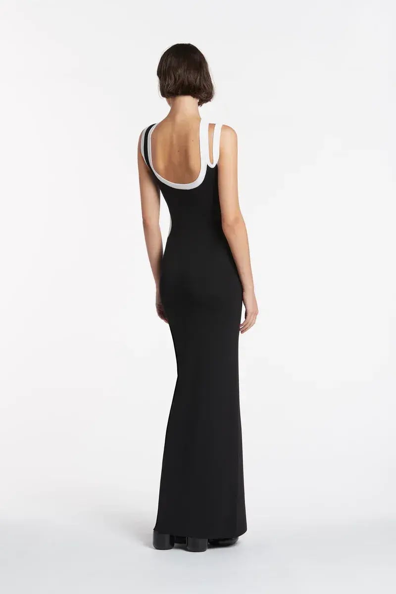 Sir the Label Evalina Cut Out Dress Black Size AU 10 photo 4