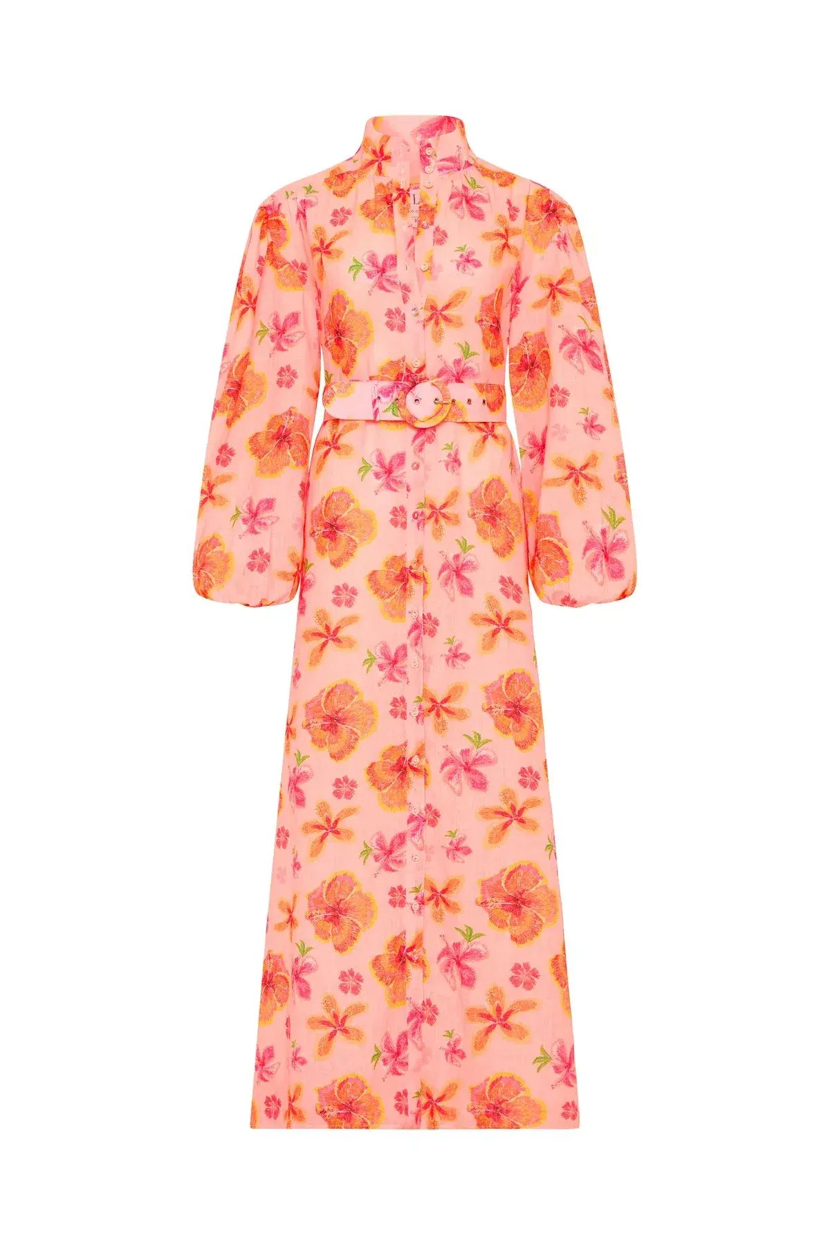 Palm Noosa Noddy Spanish Hibiscus Linen Maxi Dress Floral Size 12 photo 7