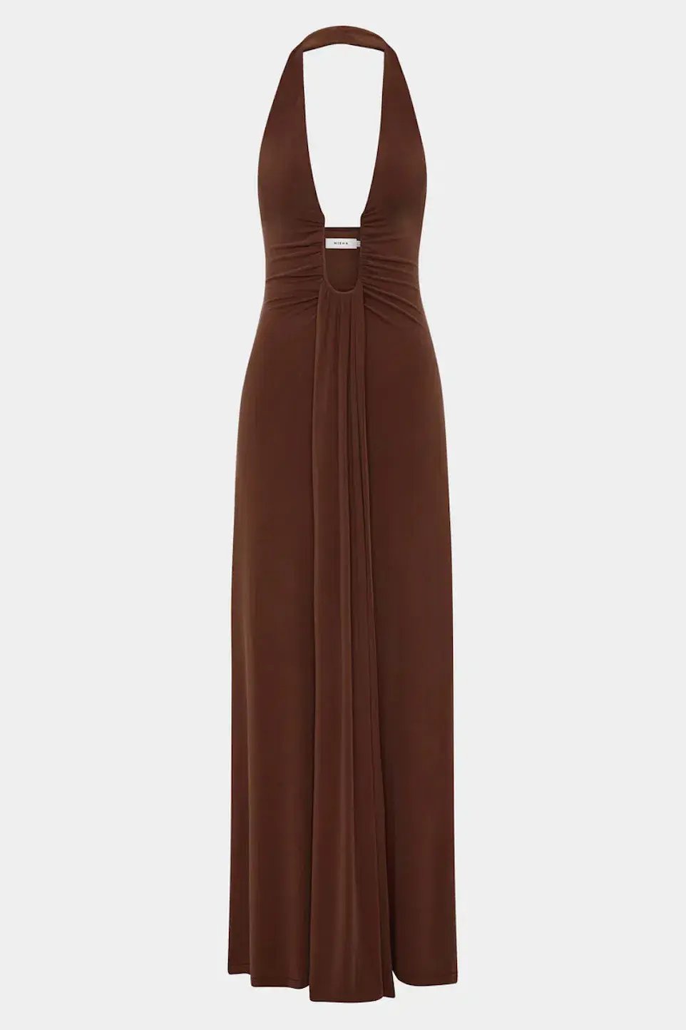 Misha Jennifer Cupro Dress In Cedar Brown Size S / AU 8 photo 3