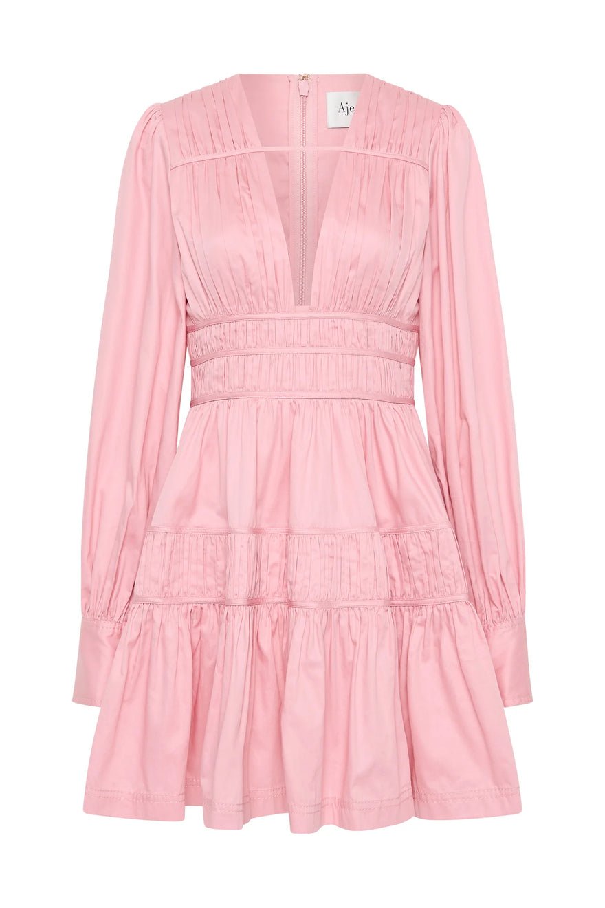 Aje Fallingwater Ruched Mini Dress Pink photo 2