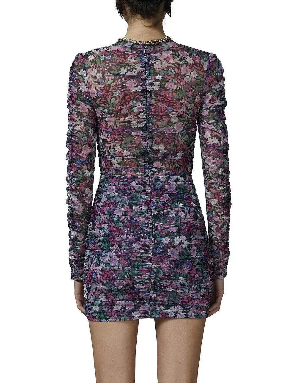 Bec & Bridge Print Anais Mesh Mini Dress Purple Size AU 8 photo 3