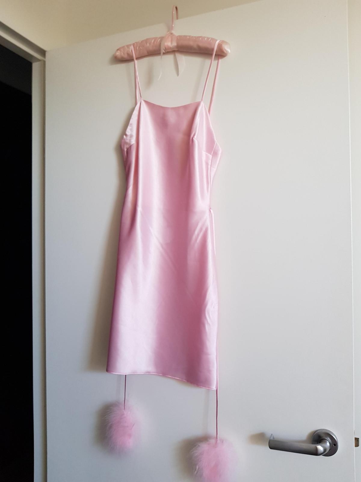 Dyspnea Gold Digger mini slip dress - baby spice pink photo 4