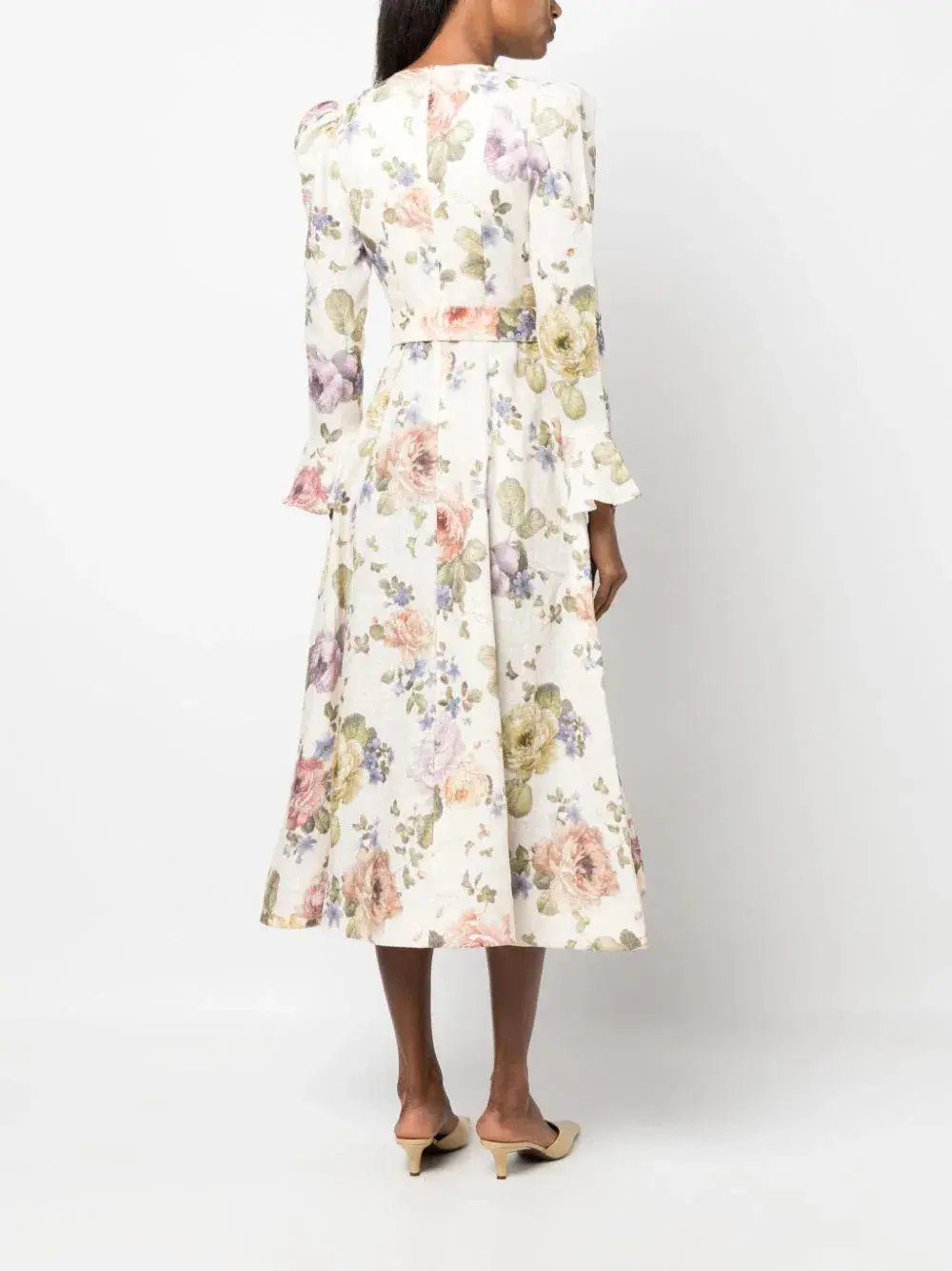 Sheike Faded Floral Maxi Dress Ivory Floral Size AU 12 photo 3