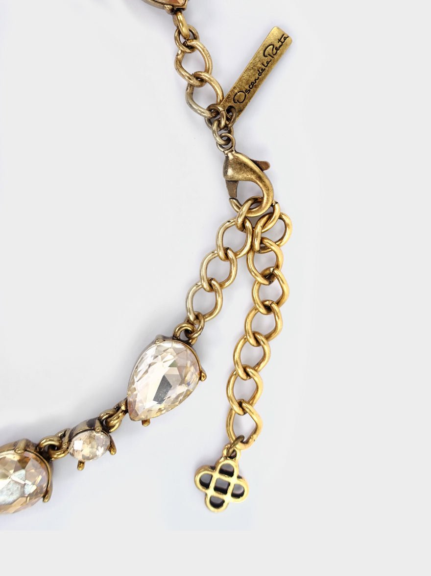 Oscar De La Renta Crystal Wreath Necklace photo 2