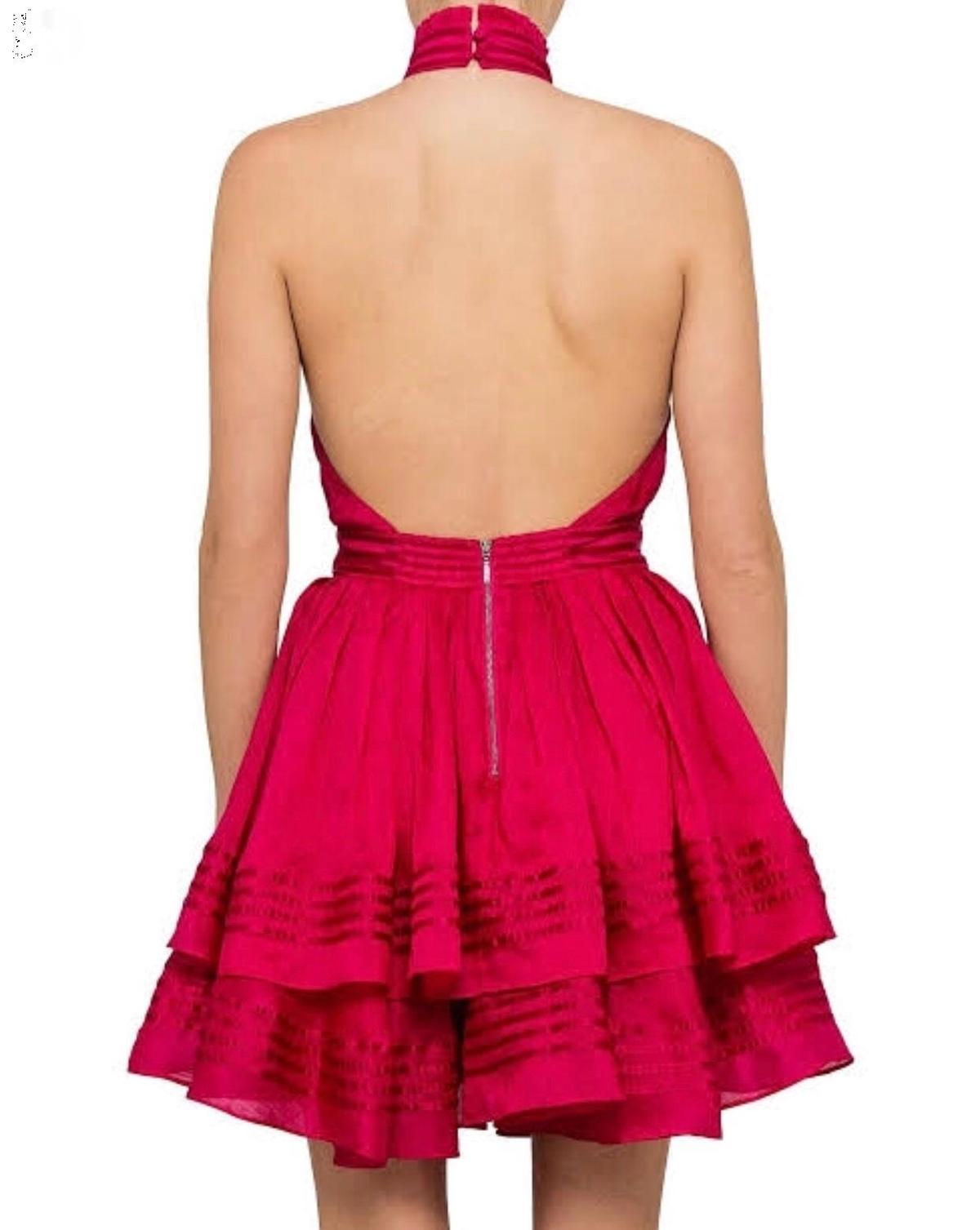 Aje Florentine Mini Dress Magenta Pink 12 photo 3