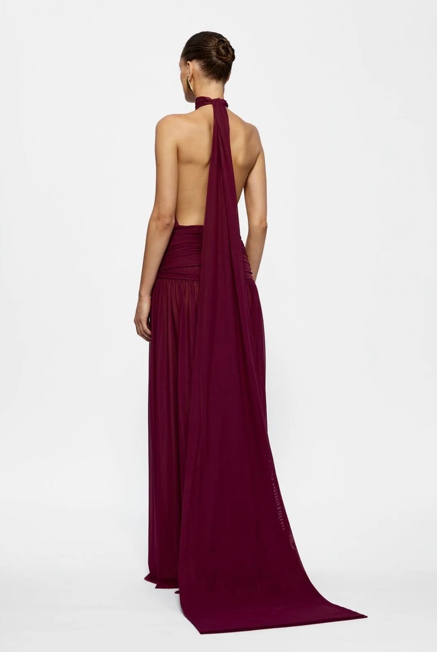 Effie Kats Verity Gown In Burgundy photo 2