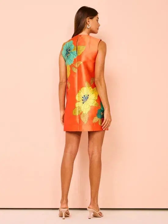 Alemais Piato Mini Dress Marigold Orange Size AU 6 photo 7