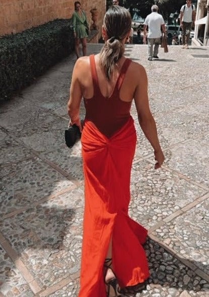 Bianca Spender Vermillion Crepe Spheres Dress photo 2