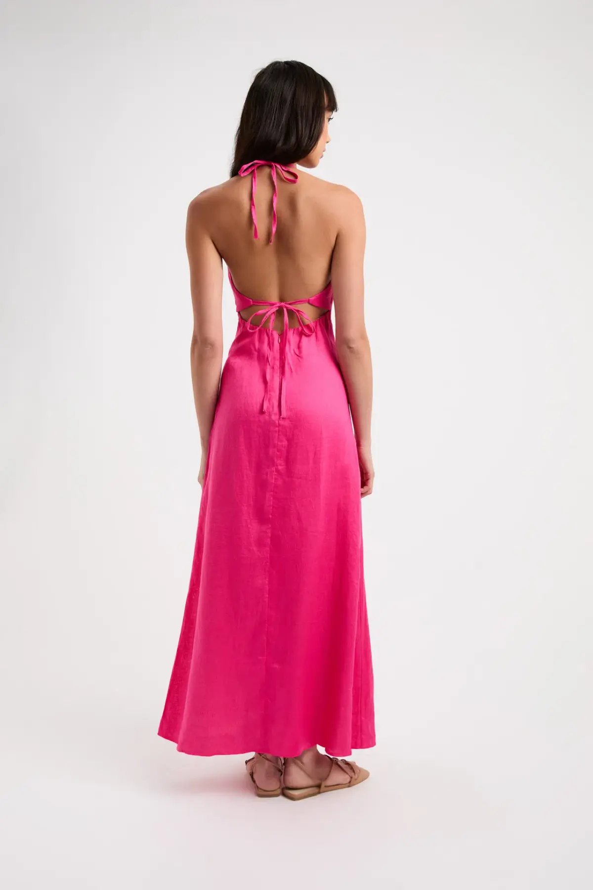 Kookai Tahiti Tied Halter Dress - pink photo 2