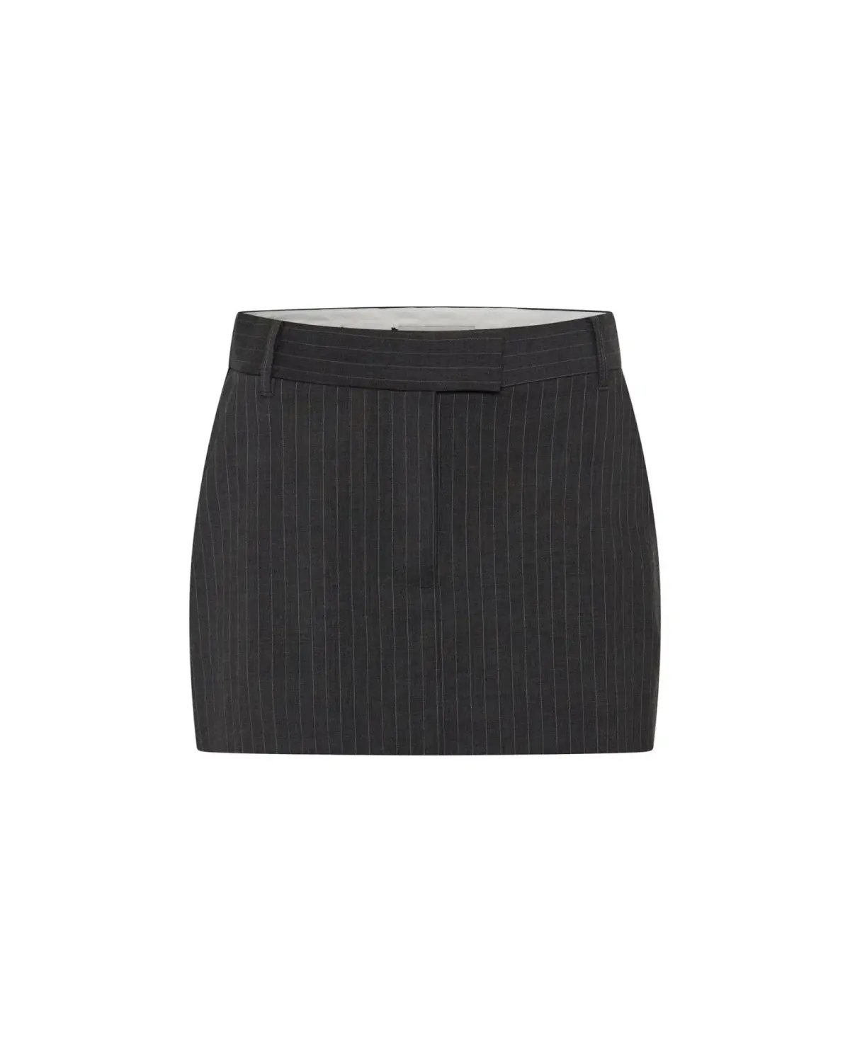 Camilla and Marc Brancusi Blazer and Mini Skirt Set in Charcoal Pinstripe Size AU 6 photo 8