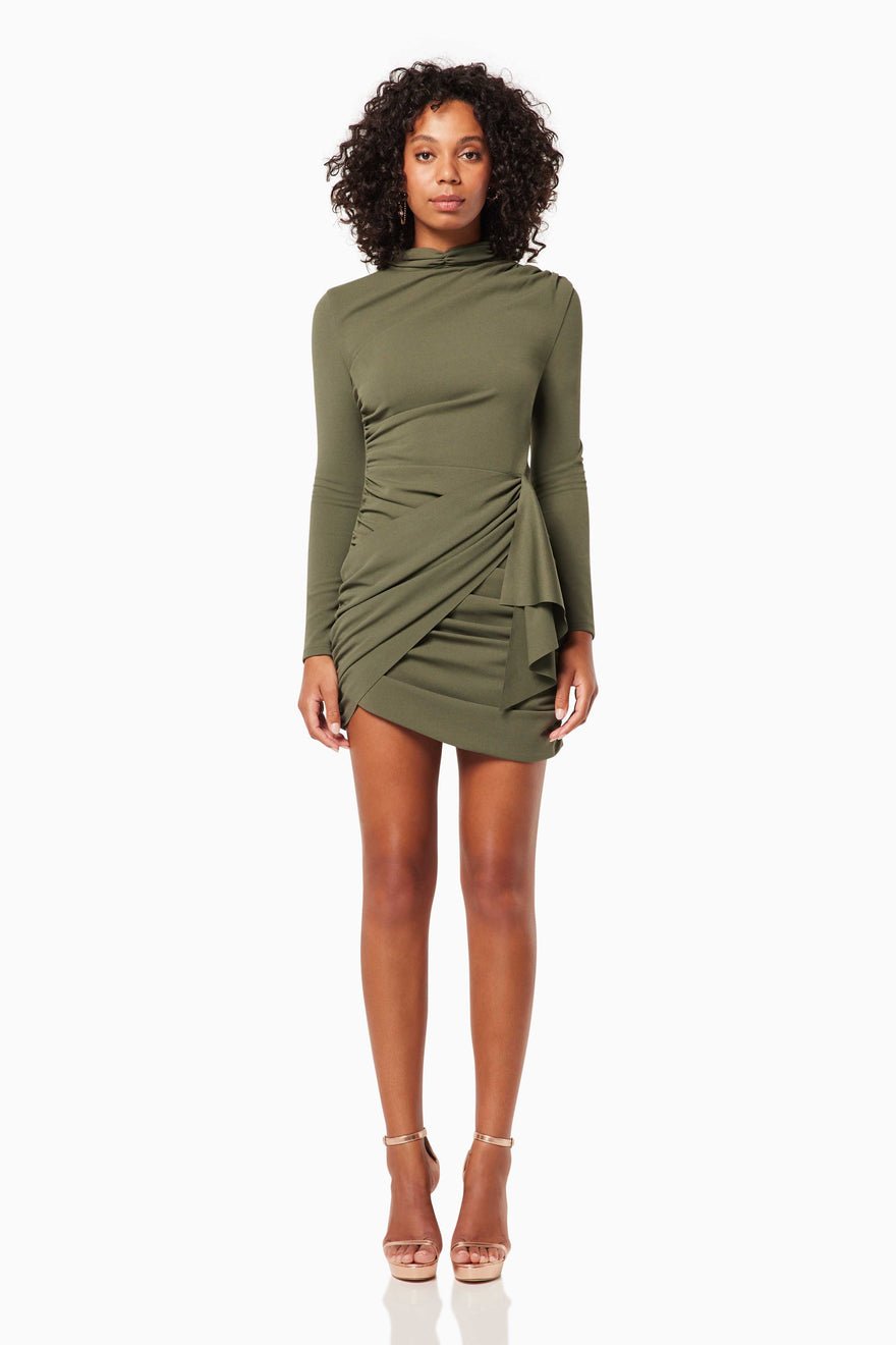 Elliatt Entertain Dress - Olive photo 2
