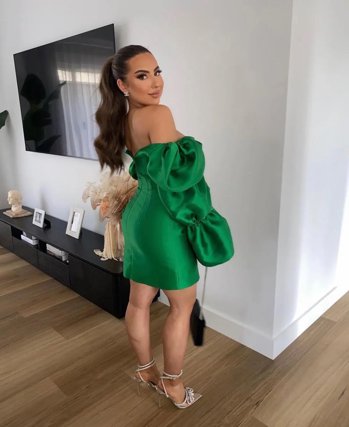 Khirzad Femme Solaro Mini Dress Green Size S / AU 8 photo 3
